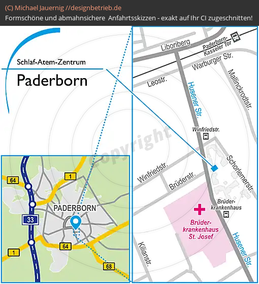 Anfahrtsskizzen Paderborn Husener Straße (743)