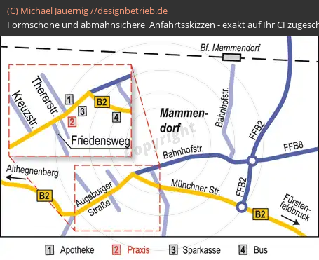 Anfahrtsskizzen erstellen / Anfahrtsskizze Mammendorf   B. Dormann