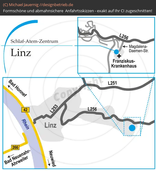 Anfahrtsskizzen erstellen / Anfahrtsskizze Linz   Löwenstein Medical GmbH & Co. KG