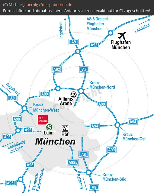 Anfahrtsskizzen erstellen / Anfahrtsskizze München   GXP Engaged Auditing Services