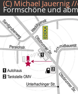 Anfahrtsskizzen erstellen / Anfahrtsskizze München Ottobrunnerstraße (Lupe / Zoom)   Driver Station