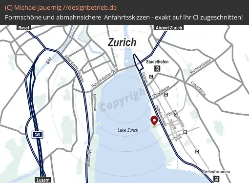 Anfahrtsskizzen erstellen / Anfahrtsskizze Zürich (Klausstrasse) Übersicht   GCA Altium